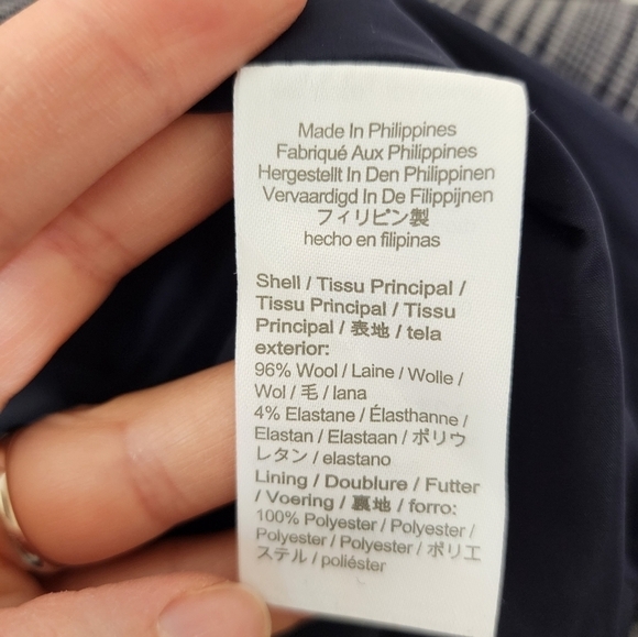 J Crew Plaid Sommerset Italian Wool Stretch Blazer Jacket 8T NWT - Picture 6 of 7